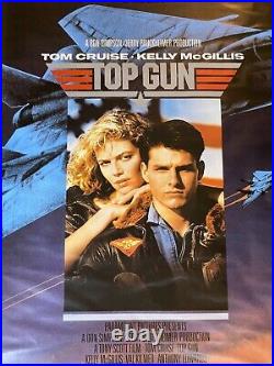 Top Gun Vintage Poster Paramount 1986 Tom Cruise Movie Original Tony Scott