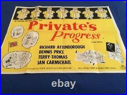 UK Vintage Quad Comedy Film Poster! Privates Progress. Richard Attenborough