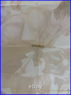 ULTRA RARE Vintage Game of Death 1978 Org Pakistani Poster Bruce Lee 29x39.5