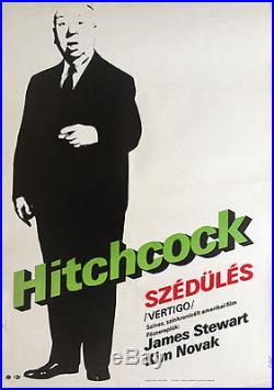 VERTIGO ALFRED HITCHCOCK Original Hungarian Vintage Movie Poster 1985