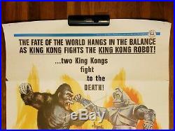 VINTAGE 1968 KING KONG ESCAPES ORIGINAL MOVIE POSTER 27x41