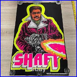 VINTAGE 1973 SHAFT BLACKLIGHT POSTER 22x34 P29