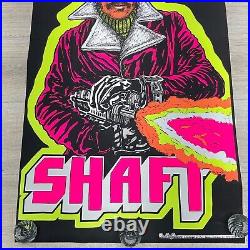 VINTAGE 1973 SHAFT BLACKLIGHT POSTER 22x34 P29