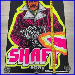 VINTAGE 1973 SHAFT BLACKLIGHT POSTER 22x34 P29