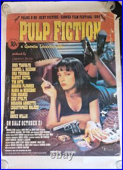 VINTAGE HUGE Pulp Fiction Movie POSTER 1994 Palme D'Or PROMO 39x55 FREE SHIP