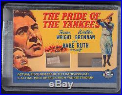 VINTAGE MOVIE POSTERS MONSTERS & COMEDY Card #VR3 BABE RUTH BAT YANKEE BRICK