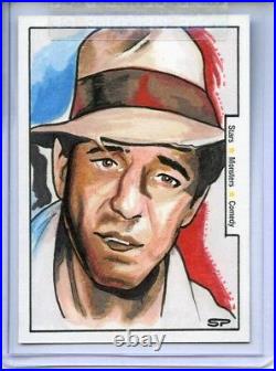 VINTAGE MOVIE POSTERS MONSTERS COMEDY Sketch Card by Sean Pence Humphrey Bogart