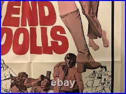 VINTAGE MOVIE POSTER 1972 Dead End Dolls One Sheet 27x41 Original Sexploitation