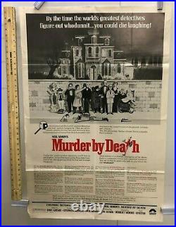 VINTAGE MOVIE POSTER 1976 Murder By Death One Sheet 27X41 Original White Variant