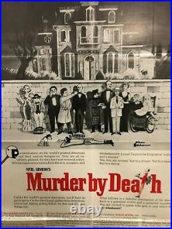 VINTAGE MOVIE POSTER 1976 Murder By Death One Sheet 27X41 Original White Variant