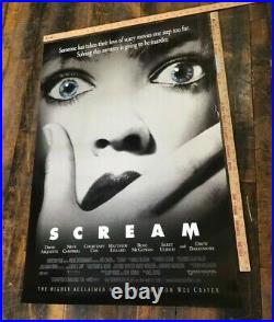 VINTAGE MOVIE POSTER Scream Original One Sheet 1996 Courteney Cox Rolled s/s