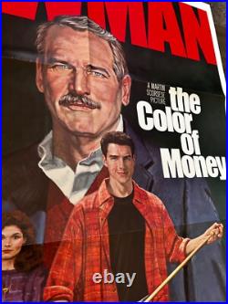 VINTAGE MOVIE POSTER The Color Of Money One Sheet Tom Cruise 1986 Newman