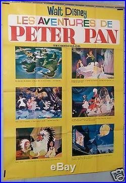 VINTAGE MOVIE POSTER WALT DISNEY AVENTURES OF PETER PAN circa 1980-1990