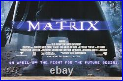 VINTAGE Matrix 1999 Original Movie Poster 27x40 Double Sided Mirror Keanu Reeves