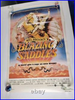 VINTAGE ORIGINAL 1974 BLAZING SADDLES 1 SHEET MOVIE POSTER 27 x 41