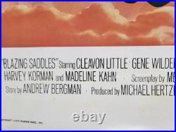 VINTAGE ORIGINAL 1974 BLAZING SADDLES 1 SHEET MOVIE POSTER 27 x 41