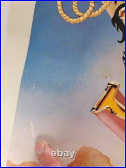 VINTAGE ORIGINAL 1974 BLAZING SADDLES 1 SHEET MOVIE POSTER 27 x 41