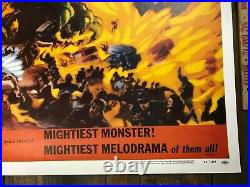 VINTAGE POSTER Godzilla Copyright 1956 USA 56/214 RARE Horror Sci Fi Iconic