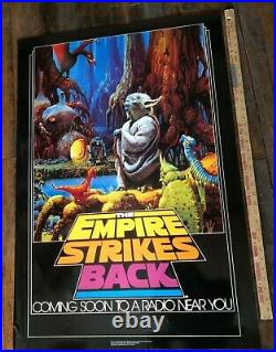 VINTAGE POSTER The Empire Strikes Back Retro Yoda 1997 Radio Trippy Sci Fi