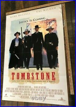 VINTAGE POSTER Tombstone Original One Sheet Kurt Russell D/S Classic Westerns