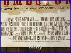 VINTAGE POSTER Tombstone Original One Sheet Kurt Russell D/S Classic Westerns