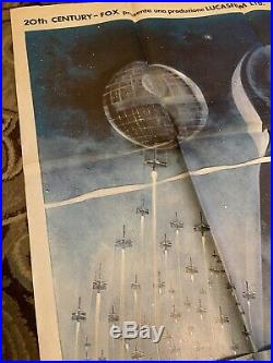 VINTAGE STAR WARS 1977 55x78 original Italian film poster George Lucas 2 Sheet