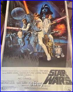 VINTAGE STAR WARS CineMasterpieces 1977 RARE STYLE ORIGINAL MOVIE THEATER POSTER