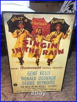 VINTAGE Singin' In The Rain Movie Poster Advertisement Promo MGM