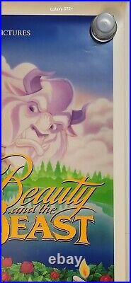 VINTAGE WALT DISNEY BEAUTY AND THE BEAST DS ORIGINAL 1991 MOVIE POSTER, Numbered