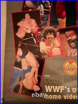 VINTAGE WWF Original Coliseum Movie Poster Rolled 27x40 Hulk Hogan Ventura RARE