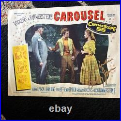 VNTG Feb. 16,1956 CAROUSEL Premiere Movie Poster Signed By Shirley Jones VNTG Feb. 16,1956 CAROUSEL Premiere Movie Poster Signed By Shirley Jones