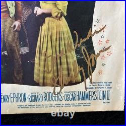 VNTG Feb. 16,1956 CAROUSEL Premiere Movie Poster Signed By Shirley Jones VNTG Feb. 16,1956 CAROUSEL Premiere Movie Poster Signed By Shirley Jones