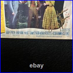 VNTG Feb. 16,1956 CAROUSEL Premiere Movie Poster Signed By Shirley Jones