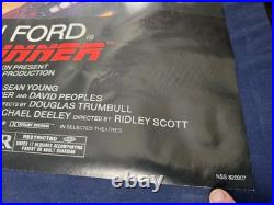 VTG 1982 Harrison Ford BLADE RUNNER Original Folded Movie Poster 27x41 RARE