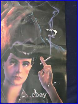 VTG 1982 Harrison Ford BLADE RUNNER Original Folded Movie Poster 27x41 RARE