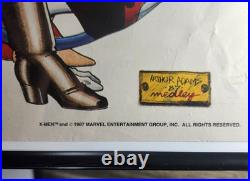 VTG 1987 Original 23X35 Poster X-Men OOP Marvel Entertainment Art Arthur Adams