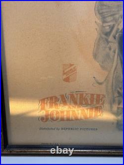 VTG 56 Frankie And Johnnie Movie Poster Republic Pictures Howard Chandler Christ
