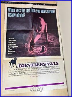 VTG 60s-70s Norwegian 1-Sheet Movie Poster Lot of 4 Norsk Filmplakat Hand Paint
