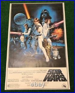 VTG 70s Star Wars Movie Promo Poster Rare Vintage Original 1977 Made In Usa