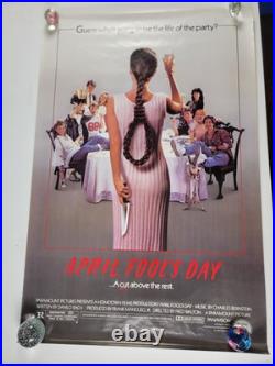 VTG April Fools Day Horror Movie Poster Original 1986 27x41 Slasher ROLLED