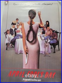 VTG April Fools Day Horror Movie Poster Original 1986 27x41 Slasher ROLLED