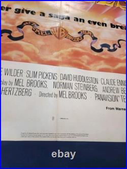 VTG BLAZING SADDLES ORIGINAL 1 SHEET MOVIE POSTER FOLDED 27 x 41 VGUC 1974