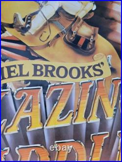 VTG BLAZING SADDLES ORIGINAL 1 SHEET MOVIE POSTER FOLDED 27 x 41 VGUC 1974 VTG BLAZING SADDLES ORIGINAL 1 SHEET MOVIE POSTER FOLDED 27 x 41 VGUC 1974