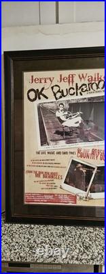 VTG Jerry Jeff Walker OK Buckaroos Autographed Movie Poster Excellent Condition