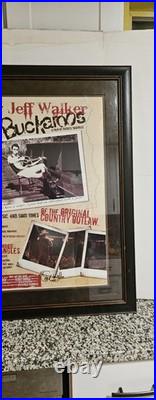 VTG Jerry Jeff Walker OK Buckaroos Autographed Movie Poster Excellent Condition