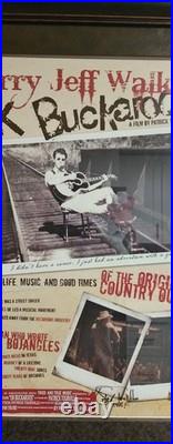 VTG Jerry Jeff Walker OK Buckaroos Autographed Movie Poster Excellent Condition