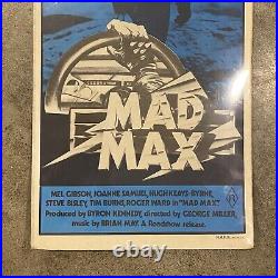 VTG ORIGINAL 1979 MAD MAX MOVIE POSTER PRINT 28x13 AUSTRALIA RELEASE RARE SHRINK
