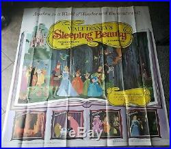 VTG Orig. Sleeping Beauty Disney 6 Sheet Movie Poster (77x77) #R70/124 R1970