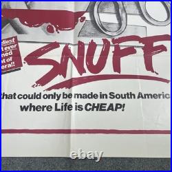 VTG Original 1976 SNUFF Horror Movie Poster 27x41 Grindhouse Exploitation Cult