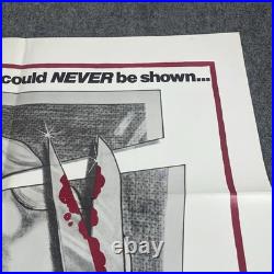 VTG Original 1976 SNUFF Horror Movie Poster 27x41 Grindhouse Exploitation Cult